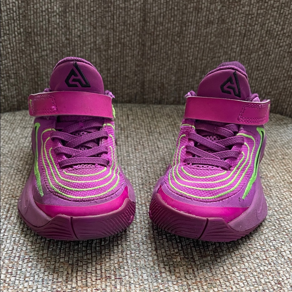 Nike Kids Purple and Green Sneakers